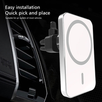 15W magnetyczna bezprzewodowa ładowarka samochodowa zamontuj adsorbowany telefon dla iPhone 13 12 Pro Max Mini adsorpcja szybki bezprzewodowy uchwyt do ładowania 4